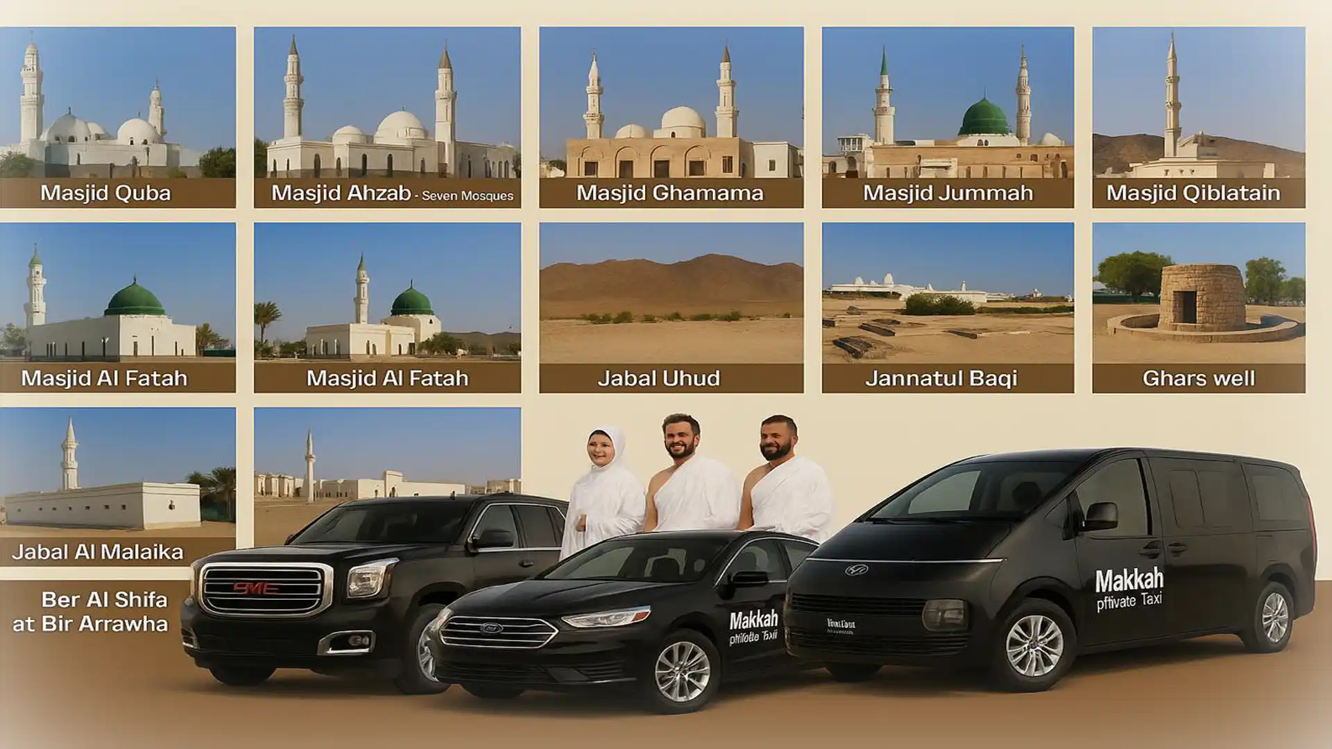 Private Taxi for Madinah Ziyarat – Visit Islamic Historical Sites