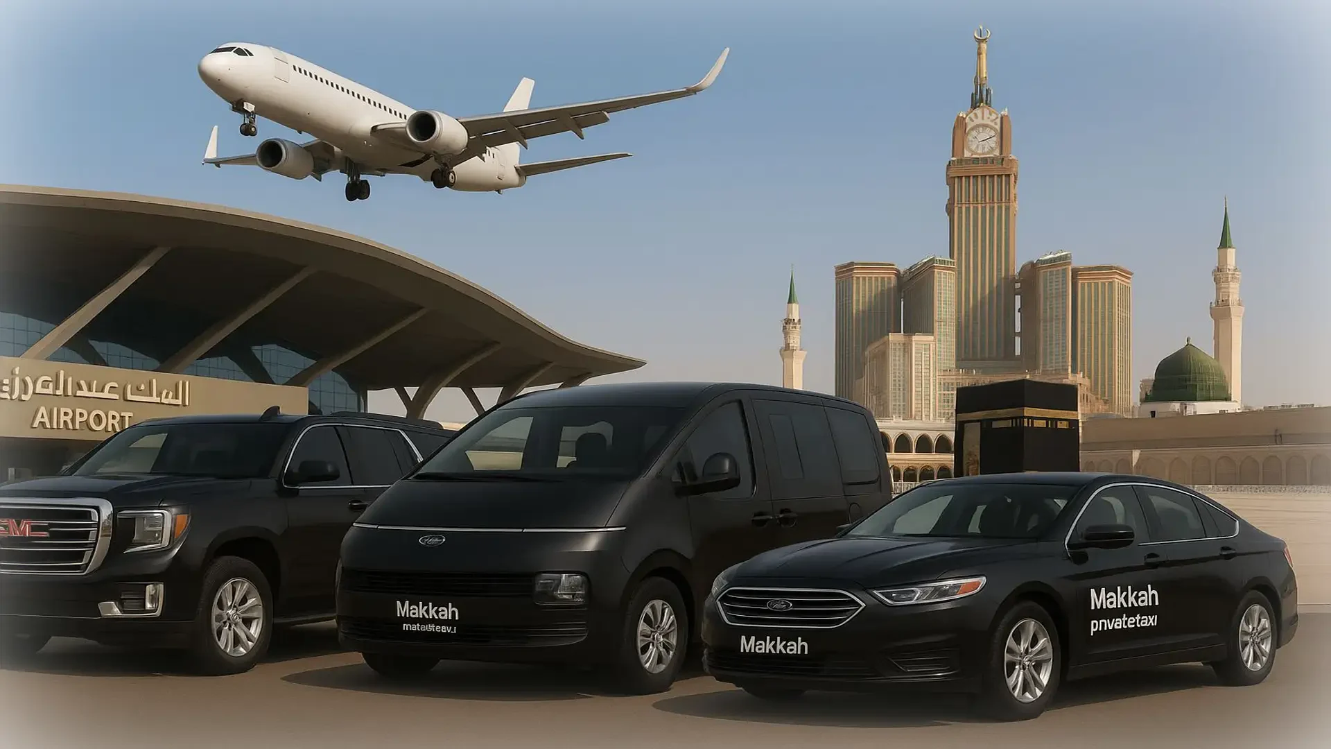 Jeddah Airport to Makkah Taxi – 24/7 Umrah Ride Booking Private taxi from Jeddah Airport to Makkah for Umrah pilgrims – 24/7 service